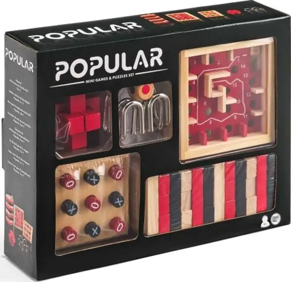 POPULAR POPULAR MINI GAMES 5V1 Комплект мини игри, микс, размер