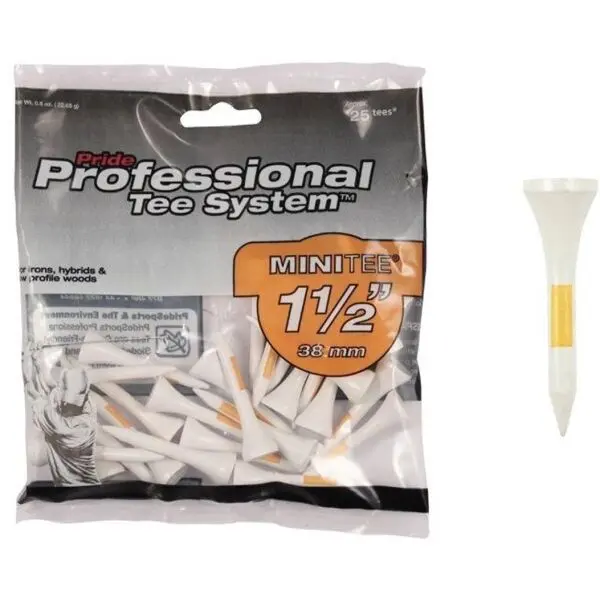 PRIDE SPORT PRIDE SPORT RETAIL BAGS 1-1/2" 25KS Поставка за топка за голф, бяло, размер