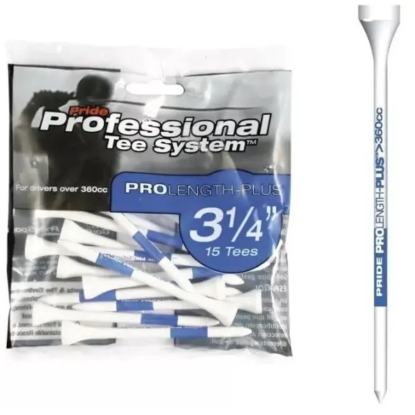 PRIDE SPORT PRIDE SPORT RETAIL BAGS 3-1/4" 15KS Поставка за топка за голф, бяло, размер