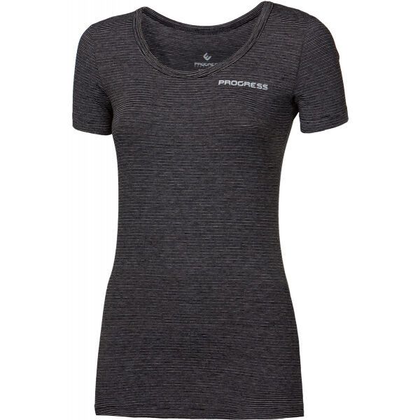 PROGRESS PROGRESS ARGILA Дамска тениска от бамбук, черно, размер