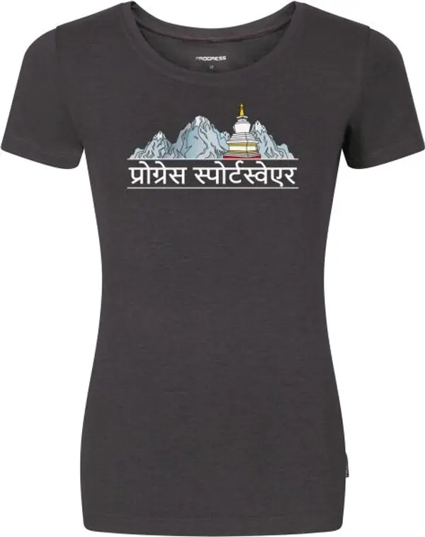 PROGRESS PROGRESS AROMA NEPAL Дамска туристическа тениска, черно, размер