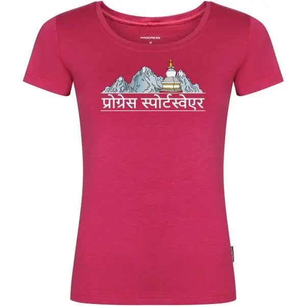 PROGRESS PROGRESS AROMA NEPAL Дамска туристическа тениска, червено, размер