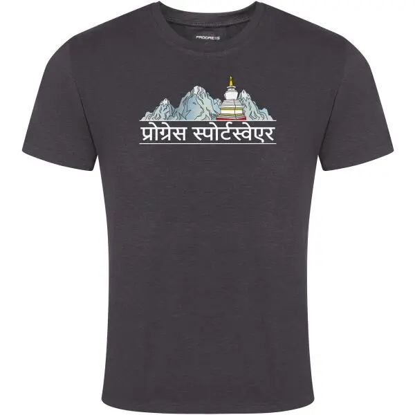 PROGRESS PROGRESS AROMATIC NEPAL Мъжка туристическа тениска, черно, размер