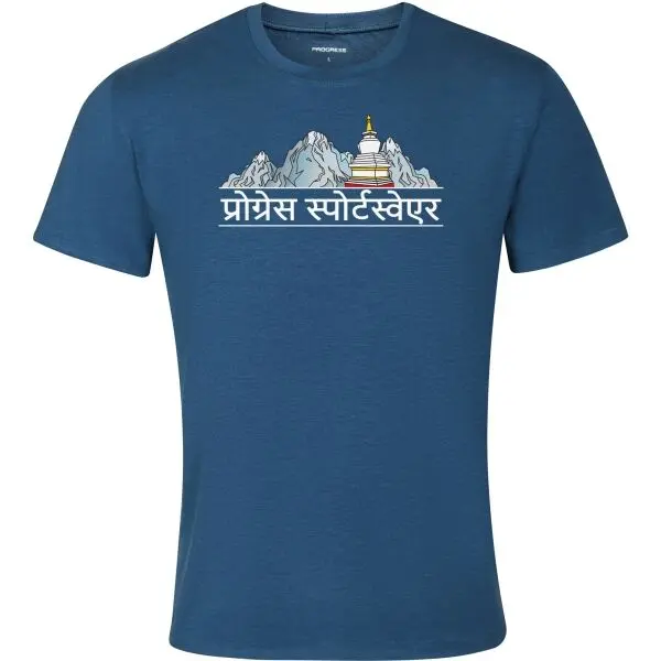 PROGRESS PROGRESS AROMATIC NEPAL Мъжка туристическа тениска, синьо, размер
