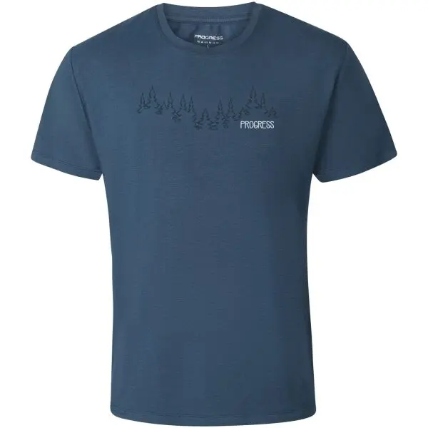 PROGRESS PROGRESS BASTARD Мъжка тениска от бамбук, тъмносин, размер