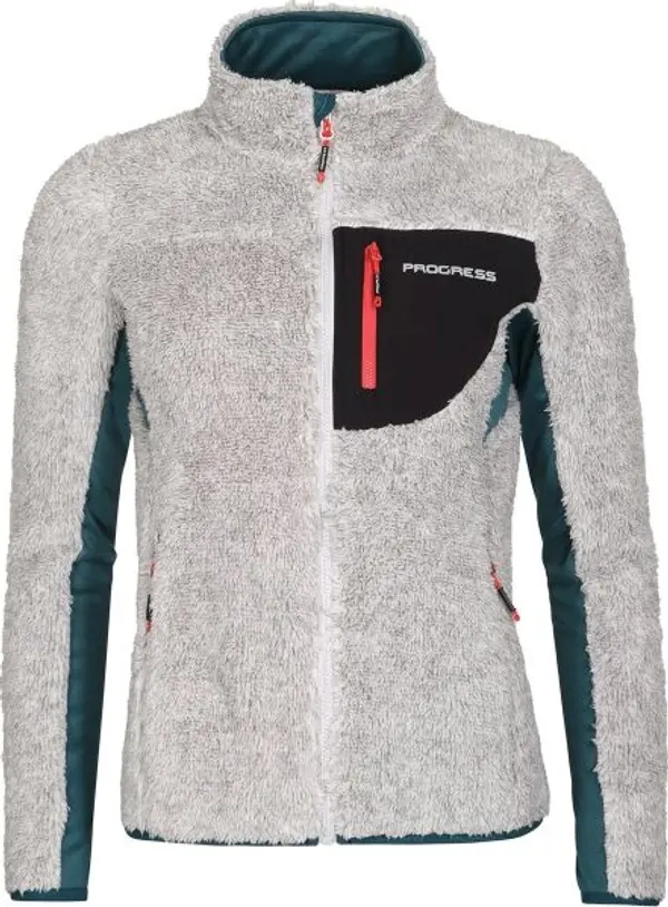 PROGRESS PROGRESS CALORA Дамски затоплящ суитшърт, сиво, размер
