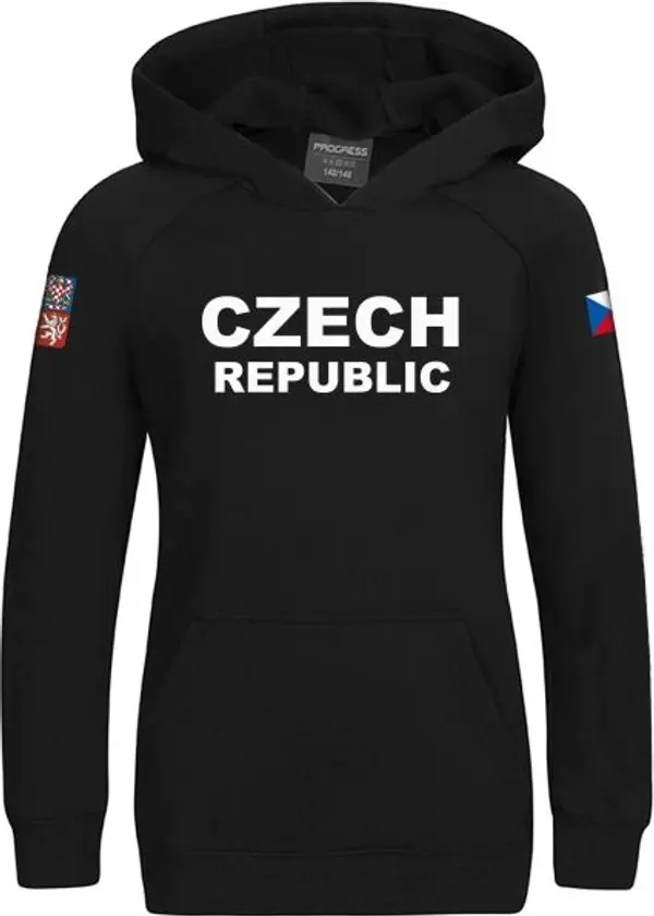 PROGRESS PROGRESS CZ HOODY JR Детски суитшърт за фенове, черно, размер 152-158