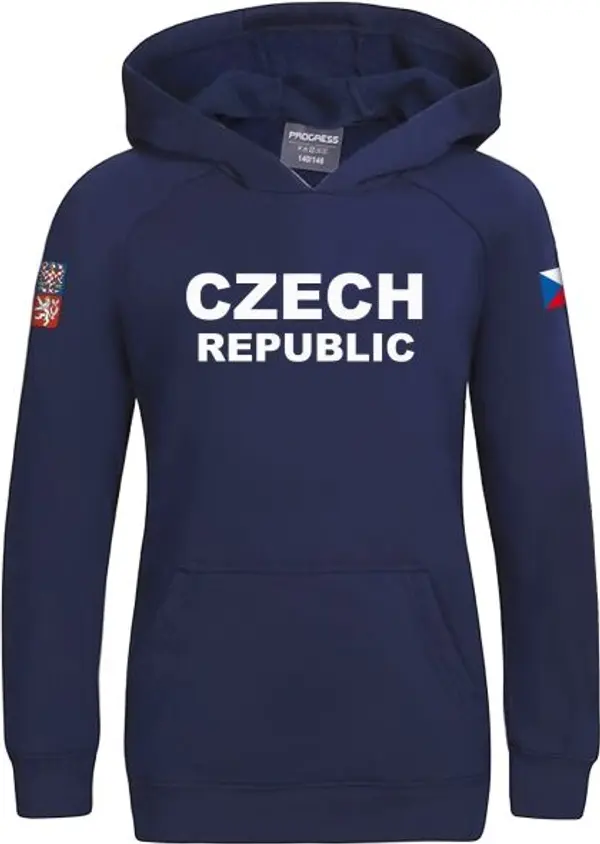 PROGRESS PROGRESS CZ HOODY JR Детски суитшърт за фенове, тъмносин, размер 164-170