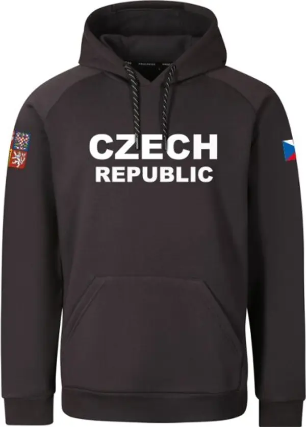 PROGRESS PROGRESS CZ HOODY MAN Мъжки суитшърт за фенове, тъмносиво, размер