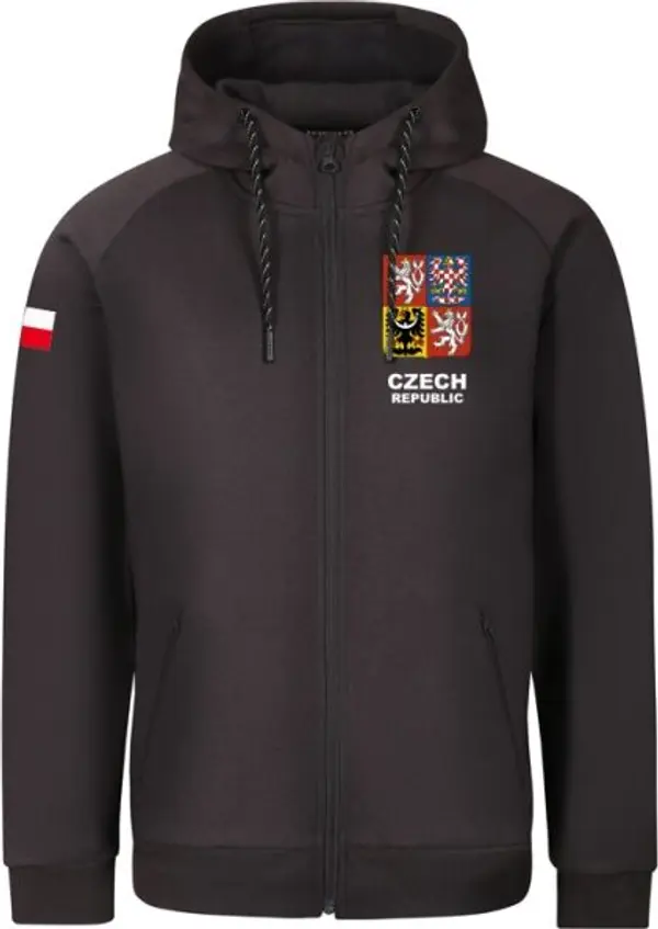 PROGRESS PROGRESS CZ HOODY ZIP MAN Мъжки суичър за фенове, тъмносиво, размер