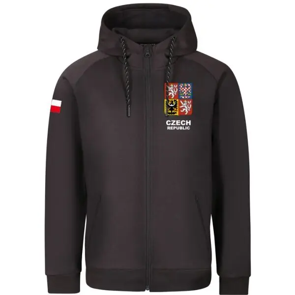 PROGRESS PROGRESS CZ HOODY ZIP MAN Мъжки суичър за фенове, тъмносиво, размер