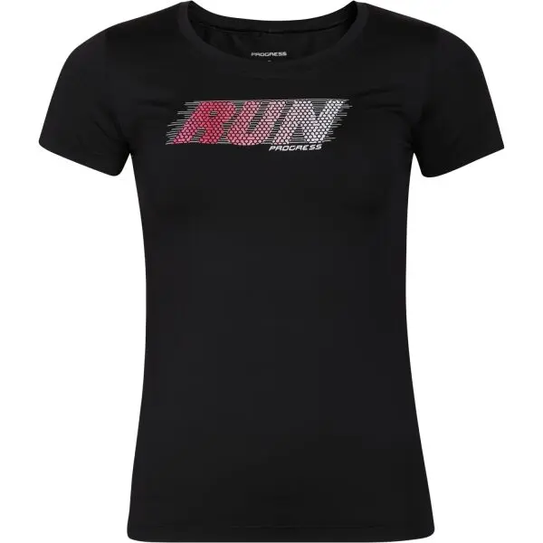 PROGRESS PROGRESS DEPORTA RUN Дамска спортна тениска, черно, размер