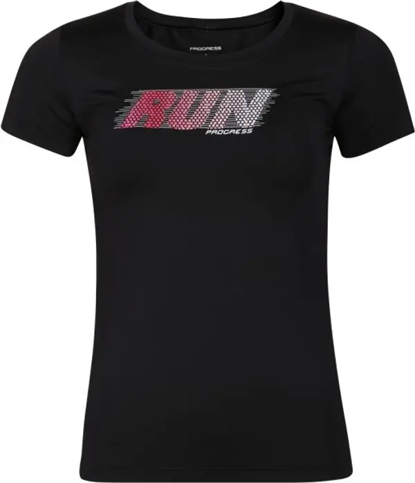 PROGRESS PROGRESS DEPORTA RUN Дамска спортна тениска, черно, размер