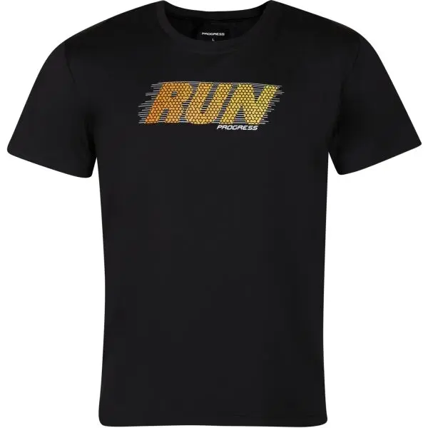 PROGRESS PROGRESS DEPORTE RUN Мъжки спортна тениска, черно, размер