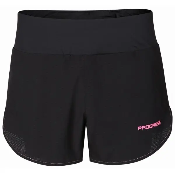 PROGRESS PROGRESS FORTUNA Дамски спортни шорти за бягане 2в1, черно, размер