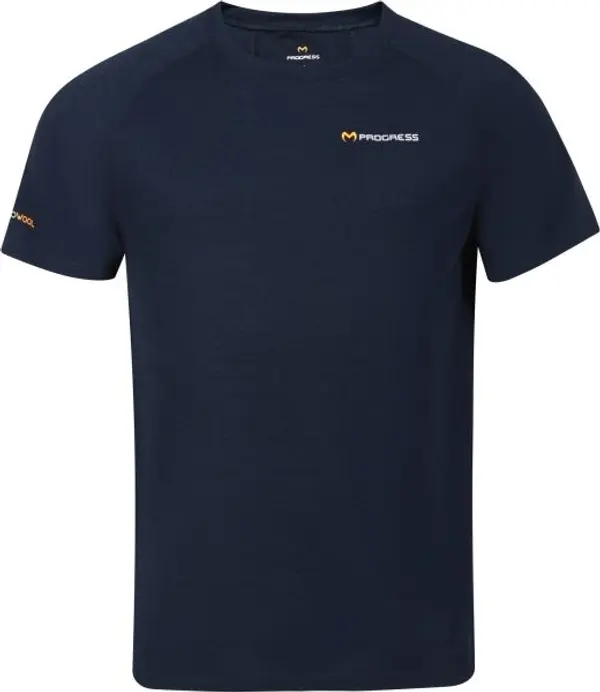 PROGRESS PROGRESS HALVOR Мъжка спортна тениска с мериносова вълна, тъмносин, размер