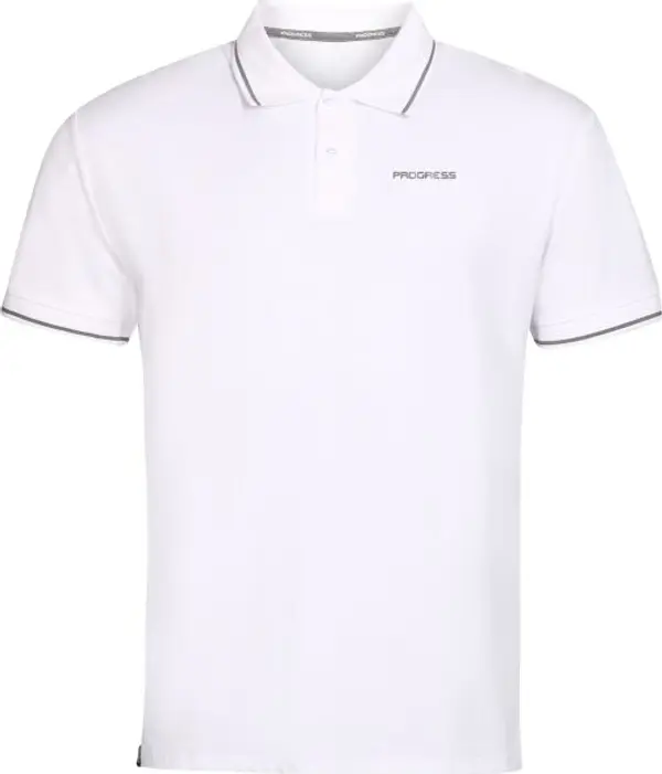PROGRESS PROGRESS HOGAR Мъжка тениска с яка, бяло, размер