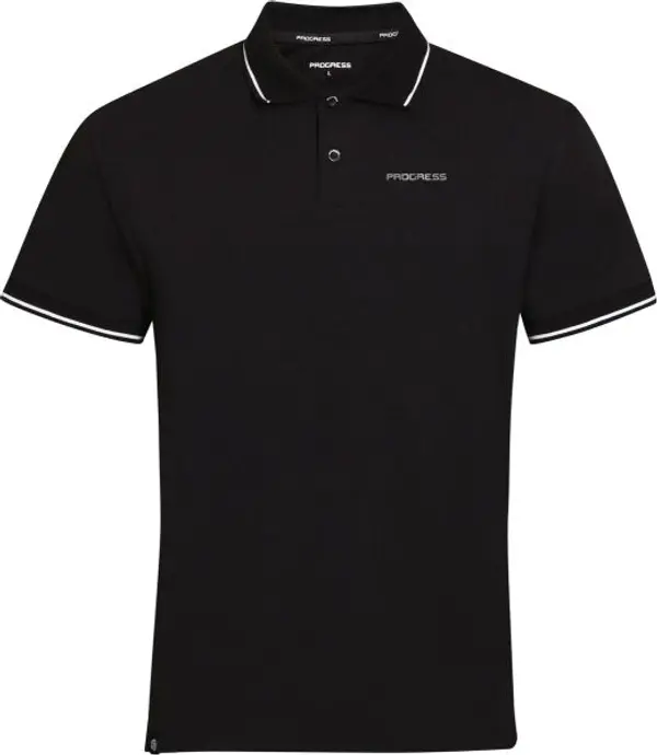 PROGRESS PROGRESS HOGAR Мъжка тениска с яка, черно, размер