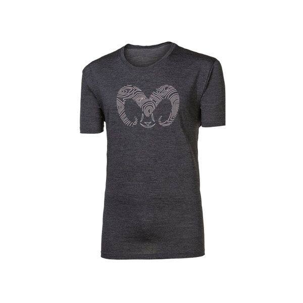 PROGRESS PROGRESS HRUTUR RAM Мъжка тениска от мериносова вълна, тъмносиво, размер