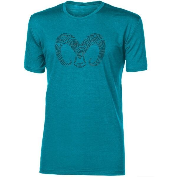 PROGRESS PROGRESS HRUTUR RAM Мъжка тениска от мериносова вълна, зелено, размер