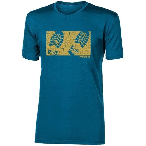 PROGRESS PROGRESS HRUTUR STEP Мъжка тениска от мерино, синьо, размер