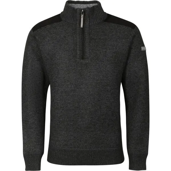 PROGRESS PROGRESS LOFOTEN Мъжки пуловер с къс цип, черно, размер