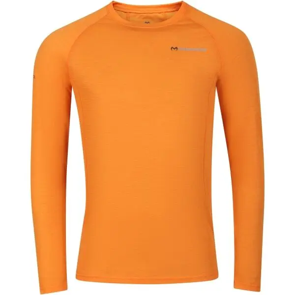 PROGRESS PROGRESS MA NDR 125 Мъжка мериносова тениска с дълъг ръкав, оранжево, размер