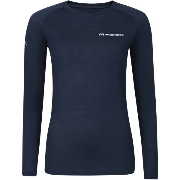PROGRESS PROGRESS MA NDRZ 125 Дамска мерино тениска с дълъг ръкав, черно, размер