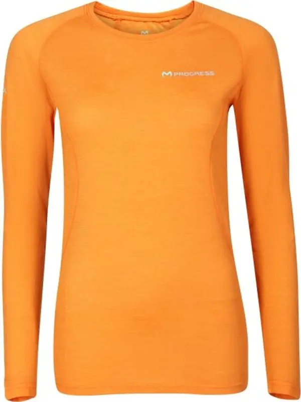 PROGRESS PROGRESS MA NDRZ 125 Дамска мерино тениска с дълъг ръкав, оранжево, размер