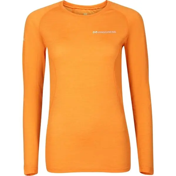 PROGRESS PROGRESS MA NDRZ 125 Дамска мерино тениска с дълъг ръкав, оранжево, размер