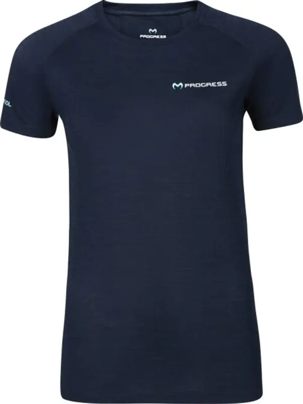 PROGRESS PROGRESS MA NKRZ 125 Дамска мерино тениска с къс ръкав, черно, размер