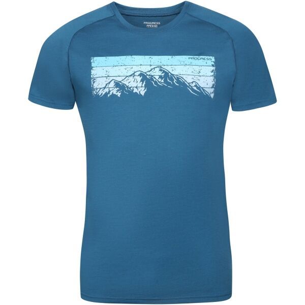 PROGRESS PROGRESS MAOR Мъжка блуза от мерино, тъмносин, размер