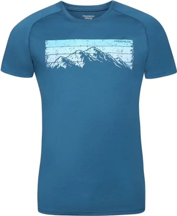 PROGRESS PROGRESS MAOR Мъжка блуза от мерино, тъмносин, размер