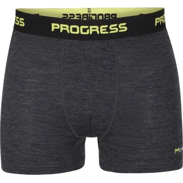 PROGRESS PROGRESS MERINO BOXER Мъжки боксерки от мерино, черно, размер