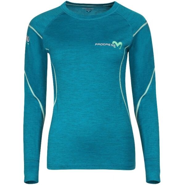PROGRESS PROGRESS MERINO LS Дамска функционална блуза, синьо, размер