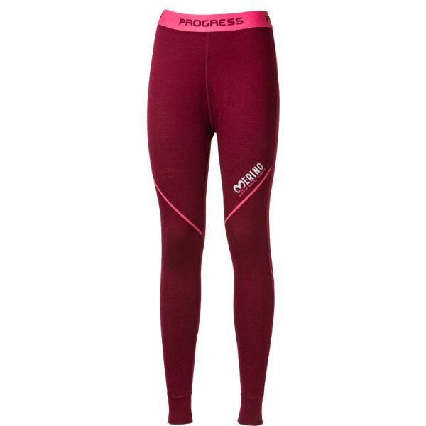 PROGRESS PROGRESS MERINO LT-L Дамски долен функционален 3/4 клин, винен, размер