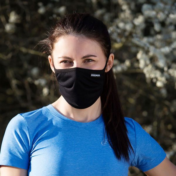 Progress Progress МАСКА ЗА ЛИЦЕ С ДЖОБ Маска с джоб, черно, размер S/M