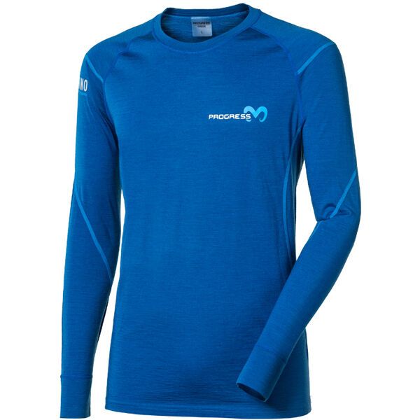 Progress Progress MERINO LS-M Мъжка функционална блуза от мерино, синьо, размер S