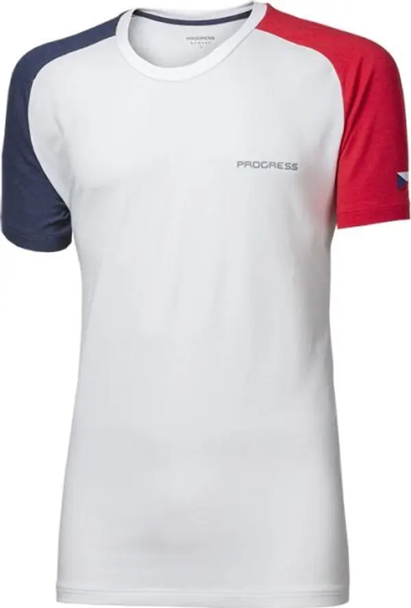 PROGRESS PROGRESS REPUBLIC Мъжка тениска от бамбук, бяло, размер