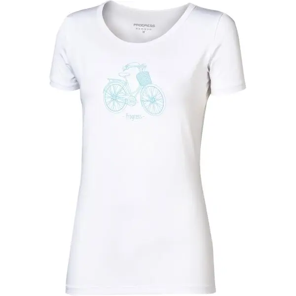 PROGRESS PROGRESS SASA CITYBIKE Дамска тениска от бамбук, бяло, размер