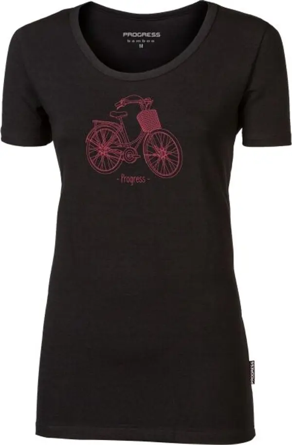 PROGRESS PROGRESS SASA CITYBIKE Дамска тениска от бамбук, черно, размер