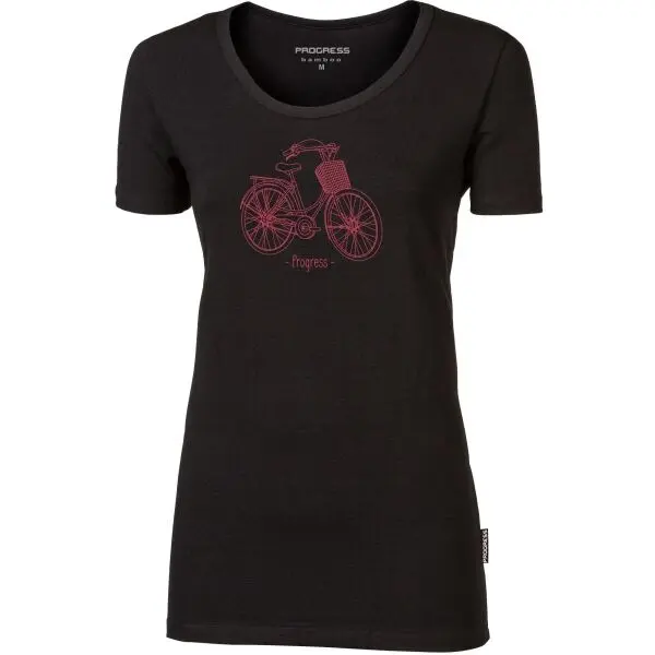 PROGRESS PROGRESS SASA CITYBIKE Дамска тениска от бамбук, черно, размер