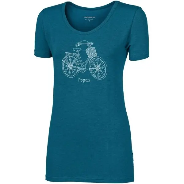 PROGRESS PROGRESS SASA CITYBIKE Дамска тениска от бамбук, синьо, размер