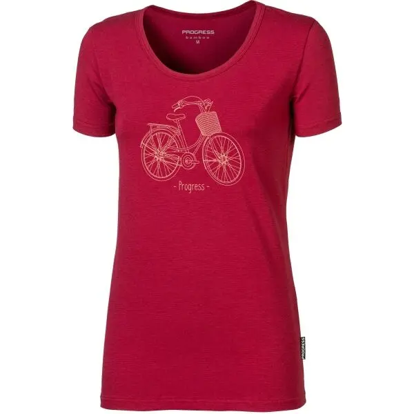 PROGRESS PROGRESS SASA CITYBIKE Дамска тениска от бамбук, винен, размер