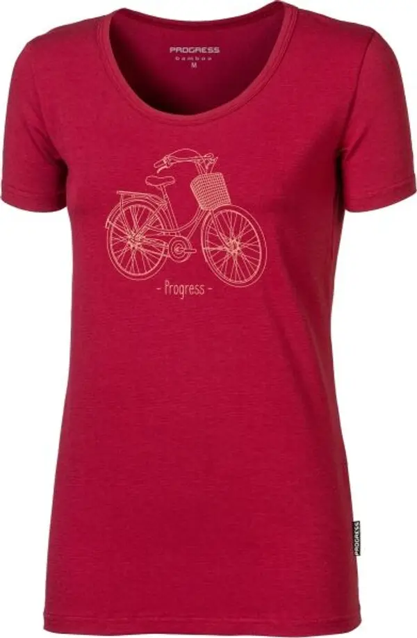 PROGRESS PROGRESS SASA CITYBIKE Дамска тениска от бамбук, винен, размер