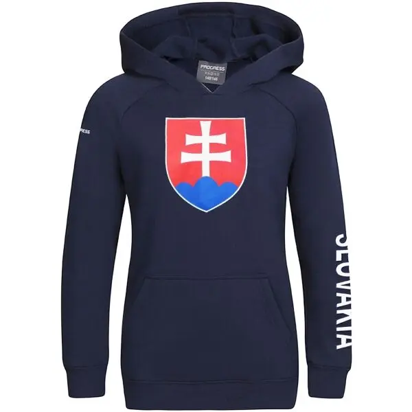 PROGRESS PROGRESS SK HOODY JR Детски суичър за фенове, тъмносин, размер 140-146