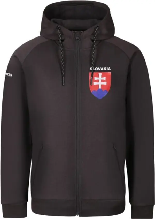 PROGRESS PROGRESS SK HOODY ZIP MAN Мъжки суичър за фенове, тъмносиво, размер