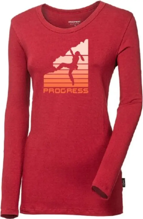 PROGRESS PROGRESS SONJA BOULDER Дамска тениска от бамбук, червено, размер