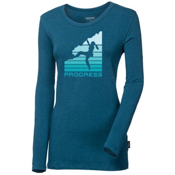 PROGRESS PROGRESS SONJA BOULDER Дамска тениска от бамбук, синьо, размер