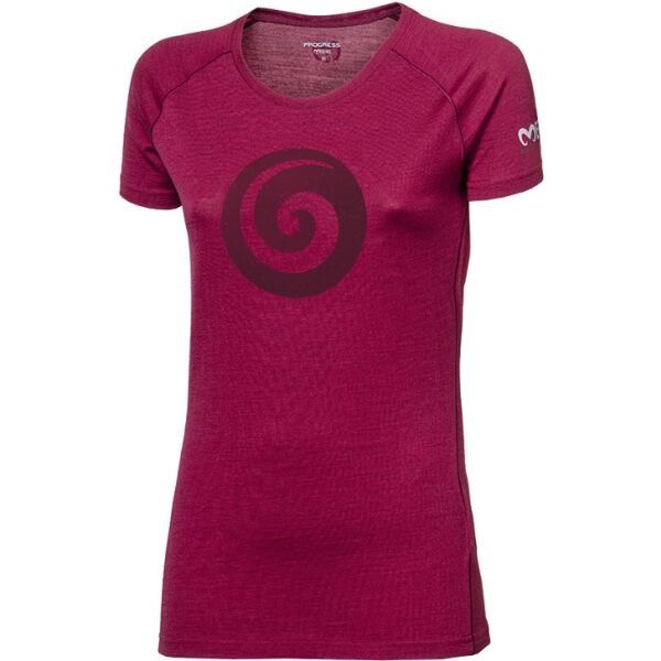 PROGRESS PROGRESS TARANAKI Дамска тениска от мерино вълна, винен, размер